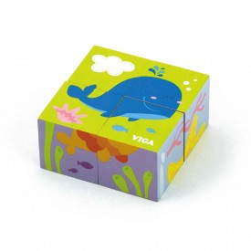 6 Sided Puzzle Blocks - Sea