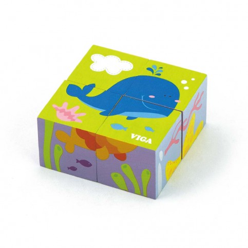 6 Sided Puzzle Blocks - Sea