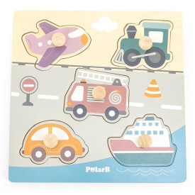 Flat Puzzle - 5pcs  - Transport 