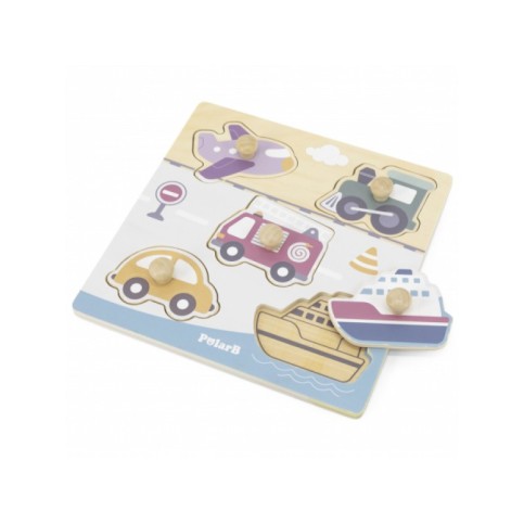 Flat Puzzle - 5pcs  - Transport 