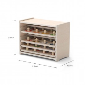 Flat Puzzle - 12pcs Set with Storage Shelf