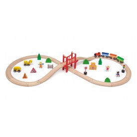 Wooden Train Set 39pcs