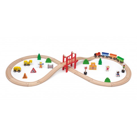 Wooden Train Set 39pcs