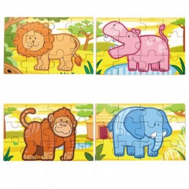 4 in 1 Puzzle Box - Jungle Animals