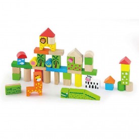 50 Piece Building Blocks - Zoo