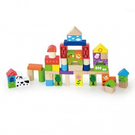 50 Piece Building Blocks - Farm 