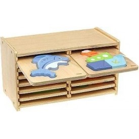 Block Puzzle - 12pcs Set with Storage Shelf