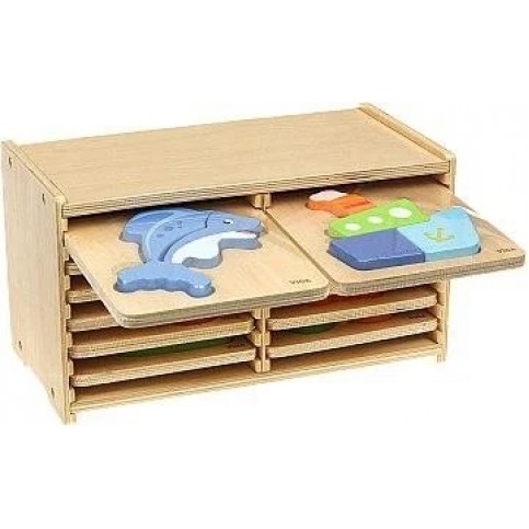 Block Puzzle - 12pcs Set with Storage Shelf