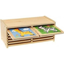 Block Puzzle - 12pcs Set with Storage Shelf