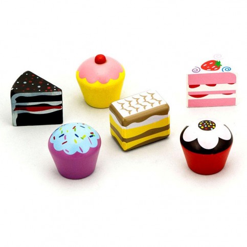 6 Piece Colourful Cake Set