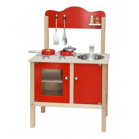 Red Noble Kitchen with Accessories 